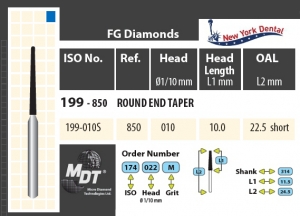 MDT Dijamantno svrdlo stožac sa zaobljenim krajem 199-010SM