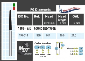 MDT Dijamantno svrdlo stožac sa zaobljenim krajem 199-014F