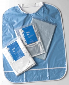 Astek zaštitna pregača za pacijente sa čičkom plava 55x42cm
