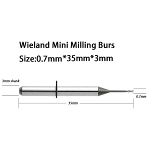 ZircoMill Wieland Mini Freza 0,7 mm; W M 0,7