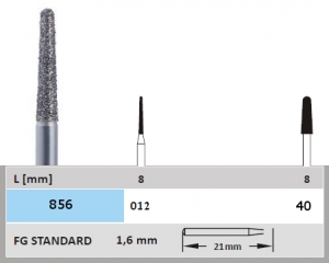 Surface izrađivač za dijamant sa zaobljenim krajem fissura 856 104 040