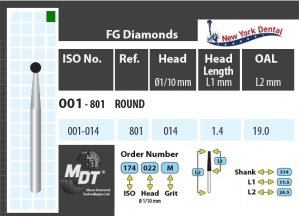 MDT Dijamantno svrdlo kugla 001-014C