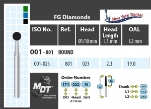 MDT Dijamantno svrdlo kugla 001-023C