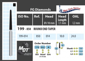 MDT Dijamantno svrdlo stožac sa zaobljenim krajem 199-014XC