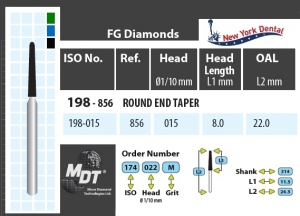 MDT Dijamantno svrdlo stožac sa zaobljenim krajem 198-015C