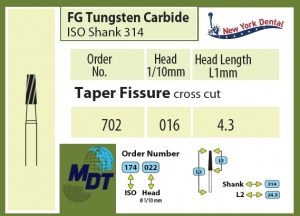 MDT FG Karbidno svrdlo Fissura TC 702