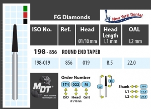 MDT Dijamantno svrdlo stožac sa zaobljenim krajem 198-019C