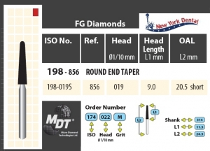 MDT Dijamantno svrdlo stožac sa zaobljenim krajem 198-019SF