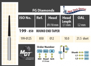 MDT Dijamantno svrdlo stožac sa zaobljenim krajem 199-012SM