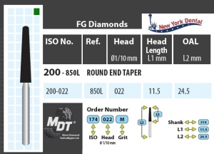 MDT Dijamantno svrdlo stožac sa zaobljenim krajem 200-022C