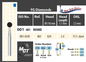 MDT Dijamantno svrdlo kugla 001-024SM