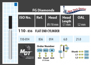 MDT Dijamantno svrdlo valjak 110-014M