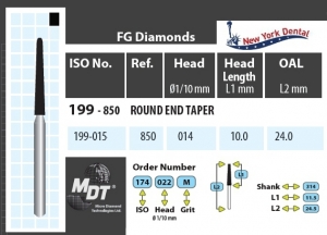 MDT Dijamantno svrdlo stožac sa zaobljenim krajem 199-015SXC