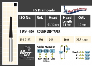 MDT Dijamantno svrdlo stožac sa zaobljenim krajem 199-016SXC