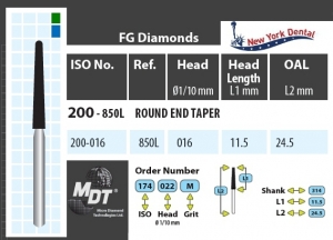 MDT Dijamantno svrdlo stožac sa zaobljenim krajem 200-016C