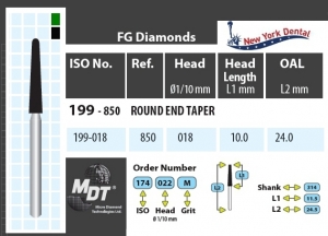 MDT Dijamantno svrdlo stožac sa zaobljenim krajem 199-018C