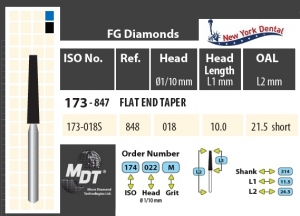 MDT Dijamantno svrdlo stožac sa odrezanim krajem 173-018SM