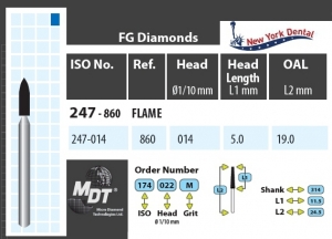 MDT Dijamantno svrdlo plamen 247-014M