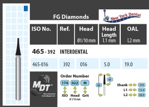 MDT Dijamantno svrdlo Interdentalis 465-016M
