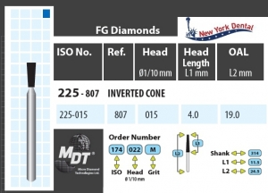 MDT Dijamantno svrdlo obrnuti stožac 225-015M
