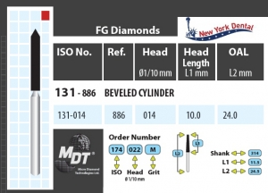 MDT Dijamantno svrdlo valjak sa oštrim krajem 131-014F