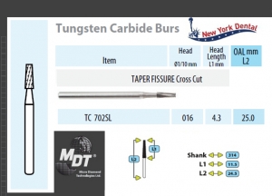 MDT Kirurško FG Karbidno svrdlo fissura 702SL