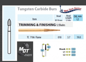 MDT FG Karbidno svrdlo plamen TC 7106