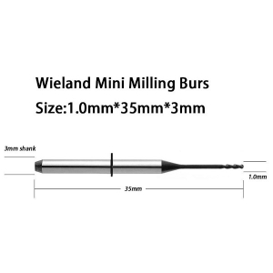 ZircoMill Wieland Mini Freza 1,0 mm; W M 1,0